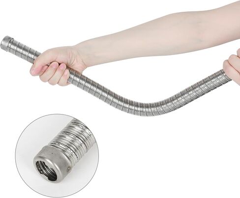 120cm 24mm Dual Stainless Steel Diesel Heater Exhaust Pipe Parking Heater Flexible Exhaust Tubing Generator Exhaust Extension Pipe Compatible with Webasto Eberspacher Heaters in Saudi Arabia