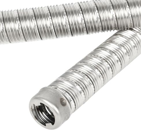 120cm 24mm Dual Stainless Steel Diesel Heater Exhaust Pipe Parking Heater Flexible Exhaust Tubing Generator Exhaust Extension Pipe Compatible with Webasto Eberspacher Heaters in Saudi Arabia