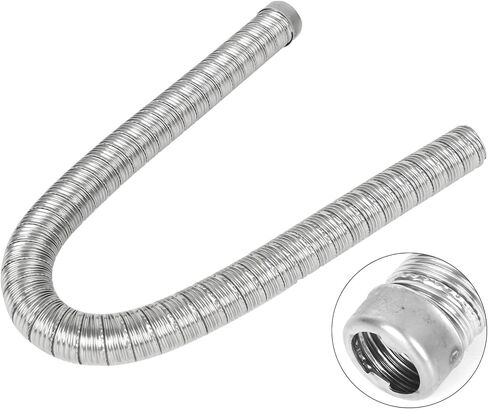 120cm 24mm Dual Stainless Steel Diesel Heater Exhaust Pipe Parking Heater Flexible Exhaust Tubing Generator Exhaust Extension Pipe Compatible with Webasto Eberspacher Heaters in Saudi Arabia