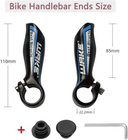 CYSKY زوج واحد من مقود الدراجة ينتهي 22.2 مم وأغطية مقابس نهاية مقود الدراجة، مناسبة لـ MTB، BMX، الدراجة الجبلية، أجزاء دراجات الطريق (أحمر) in Kuwait