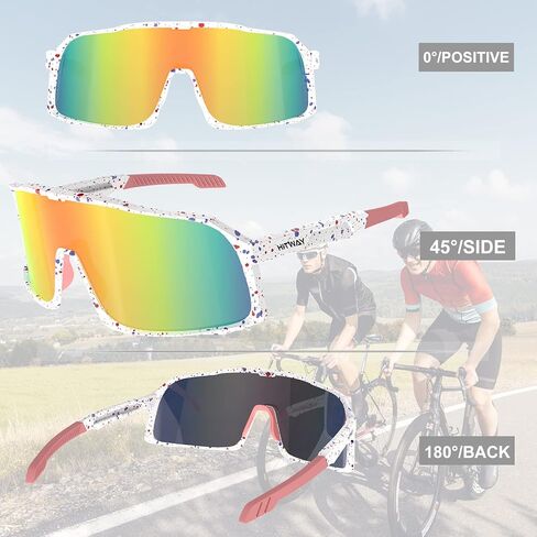 نظارات ركوب الدراجات المستقطبة للبالغين مع 5 عدسات قابلة للتبديل، إطار TR90 نظارات شمسية رياضية MTB لركوب الدراجات in Kuwait