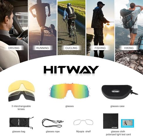 نظارات ركوب الدراجات المستقطبة للبالغين مع 5 عدسات قابلة للتبديل، إطار TR90 نظارات شمسية رياضية MTB لركوب الدراجات in Kuwait