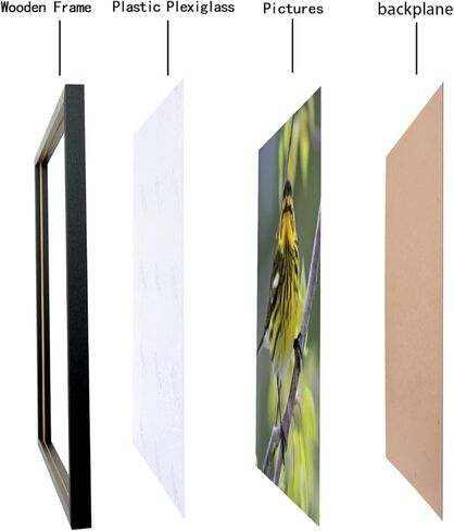 إطارات صور مقاس 13 × 15 من الخشب الصلب مقاس 13 × 15 بوصة إطار ملصق للجدار مقاس 13 × 15 بوصة إطارات صور عائلية باللون الأسود (C22B1315) in Kuwait