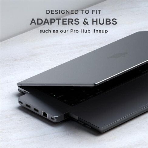 حافظة Satechi Eco Hardshell متوافقة مع حافظة MacBook Pro مقاس 16 بوصة 2021 A2485 - خفيفة الوزن ونحيفة - محور MacBook وتصميم صديق للمحول - (شفاف) in Saudi Arabia