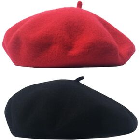 قبعة صوفية صوفية للرجال والنساء من AIYUE قبعة صوفية صوفية فرنسية بألوان سادة ترسم أزياء تنكرية in Kuwait