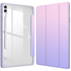 Fintie Hybrid Slim Case for Samsung Galaxy Tab S9 FE+ Plus/Galaxy Tab S9+ Plus 12.4 Inch 2023 with S Pen Holder, Shockproof Cover with Clear Transparent Back Shell, Auto Wake/Sleep, Lilac Purple in Kuwait