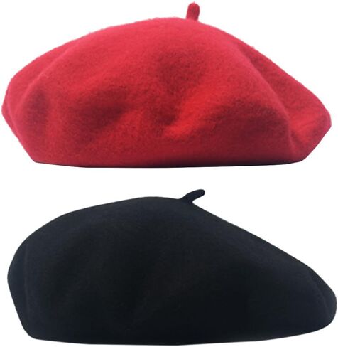 قبعة صوفية صوفية للرجال والنساء من AIYUE قبعة صوفية صوفية فرنسية بألوان سادة ترسم أزياء تنكرية in Kuwait