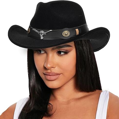 Western Outback Felt Cowboy Hat for Women Cowgirls Fedora Gus Hat Rodeo for Medium/Large Headwear in Saudi Arabia