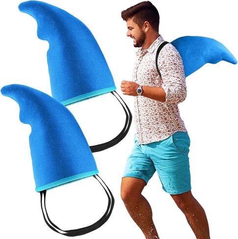 Gejoy 2 Pieces Shark Fin Accessory Gray Shark Fin Costume Easy to Wear Sharks Play Costume Props for Adults Halloween Cosplay in Saudi Arabia