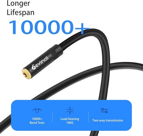 Devinal RCA to 1/8 Female Y Cable, Female 3.5mm to Dual RCA/Phono Male Stereo Splitter Cord, Mini Jack Female to 2RCA Male Audio Breakout Adapter 12 inch 30cm in Saudi Arabia