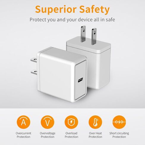 30W PD USB C Fast Charger, Looptimo Fast Charging Power Charger for Google Pixel 8 Pro/8/7 Pro/7/6a/6 Pro/6/5a/5/4, Samsung Galaxy S22/Plus/Ultra Android Phones, 6.6ft Type C Rapid Charging Cable in Kuwait