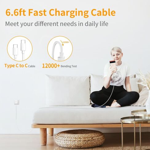 30W PD USB C Fast Charger, Looptimo Fast Charging Power Charger for Google Pixel 8 Pro/8/7 Pro/7/6a/6 Pro/6/5a/5/4, Samsung Galaxy S22/Plus/Ultra Android Phones, 6.6ft Type C Rapid Charging Cable in Kuwait