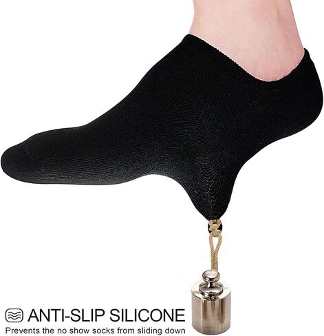 wernies No Show Socks Women Low Cut Ankle Socks Non Slip 4/8 Pairs | Thin Flat Boat Line Short Socks with Silicone Heel Grips, Breathable Combed Cotton, Invisible Socks,Size 5-14 in Saudi Arabia
