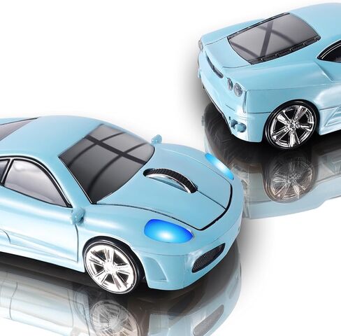 elec Space Wireless Mouse 2.4GHz Cool Sport Car Shape Wireless Mouse Optical Cordless Mice with USB Receiver for PC Laptop Computer 1600 DPI 3 Buttons (Gray) in Saudi Arabia