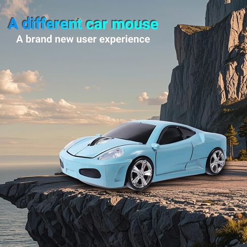 elec Space Wireless Mouse 2.4GHz Cool Sport Car Shape Wireless Mouse Optical Cordless Mice with USB Receiver for PC Laptop Computer 1600 DPI 3 Buttons (Gray) in Saudi Arabia