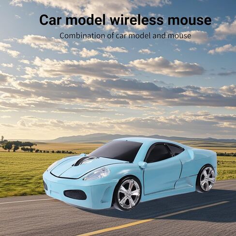 elec Space Wireless Mouse 2.4GHz Cool Sport Car Shape Wireless Mouse Optical Cordless Mice with USB Receiver for PC Laptop Computer 1600 DPI 3 Buttons (Gray) in Saudi Arabia