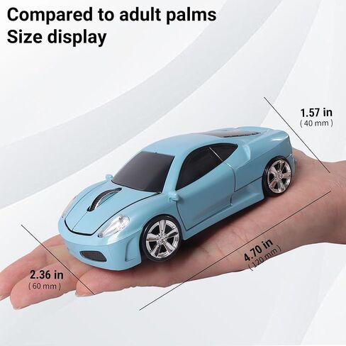 elec Space Wireless Mouse 2.4GHz Cool Sport Car Shape Wireless Mouse Optical Cordless Mice with USB Receiver for PC Laptop Computer 1600 DPI 3 Buttons (Gray) in Saudi Arabia