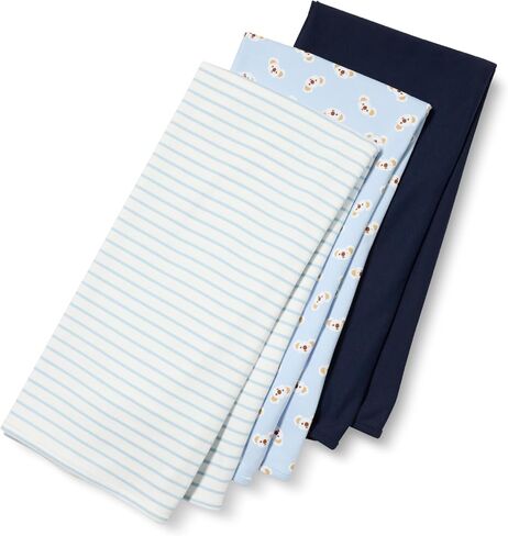 Amazon Essentials Unisex Kids' Swaddle Blankets, Pack of 3, Grey/White, Neutral/Stars/Stripe, One Size in Saudi Arabia