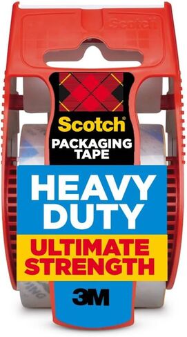 Scotch Heavy Duty Shipping Packaging Tape, 1 Roll with Dispenser, 1.88" x 22.2 Yards, 1.5" Core, Great for Packing, Shipping & Moving, Clear (142) in Saudi Arabia