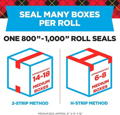 Scotch Heavy Duty Shipping Packaging Tape, 1 Roll with Dispenser, 1.88" x 22.2 Yards, 1.5" Core, Great for Packing, Shipping & Moving, Clear (142) in Saudi Arabia