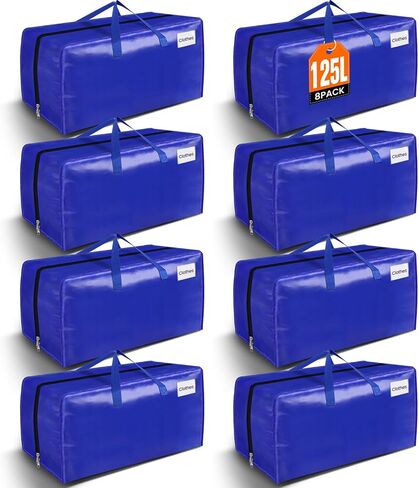 BlissTotes Moving Bags, Heavy Duty Moving Supplies & Storage Bags, Extra Large Packing Bags, Boxes with Tag Pockets, Collapsible Fold Flat Storage Totes, Alternative to Box and Bin, 125L, 4 Packs in Saudi Arabia