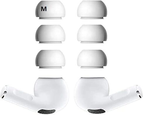JNSA Premium Memory Foam Tips Compatible with AirPods Pro 2nd gen. and 1st gen, No Silicone Eartips Pain. Anti-Slip Eartips, Fit in The Charging Case, 4 Pairs (XS/S/M/L, Foam Black) in Saudi Arabia