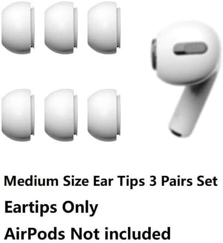 JNSA Premium Memory Foam Tips Compatible with AirPods Pro 2nd gen. and 1st gen, No Silicone Eartips Pain. Anti-Slip Eartips, Fit in The Charging Case, 4 Pairs (XS/S/M/L, Foam Black) in Saudi Arabia