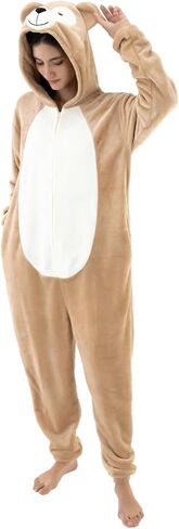 COSUSKET Snug Fit Unisex Adult Onesie Pajamas, Flannel Cosplay Animal One Piece Halloween Costume Sleepwear Homewear in Kuwait