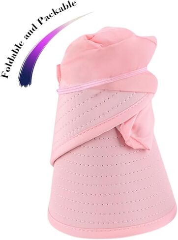 HINDAWI Sun Hats for Women Wide Brim Sun Hat UV Protection Floppy Beach Packable Caps Pink in Kuwait