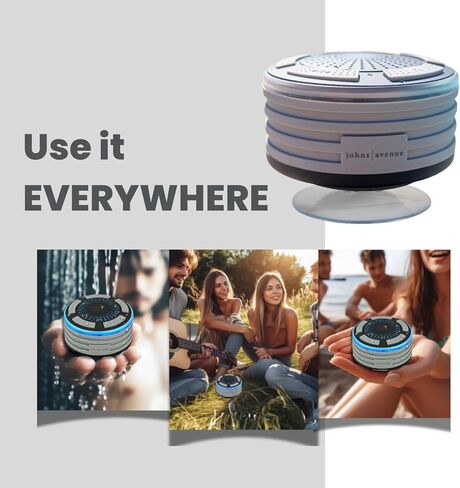 مكبر صوت محمول يعمل بالبلوتوث مع حقيبة سفر، أفضل IPX7 مقاوم للماء، أزواج لاسلكية مع أجهزة بلوتوث، استمتع في حمام السباحة، الشاطئ، التخييم؛ خيار الاقتران TWS- مع حقيبة سفر سوداء in Kuwait