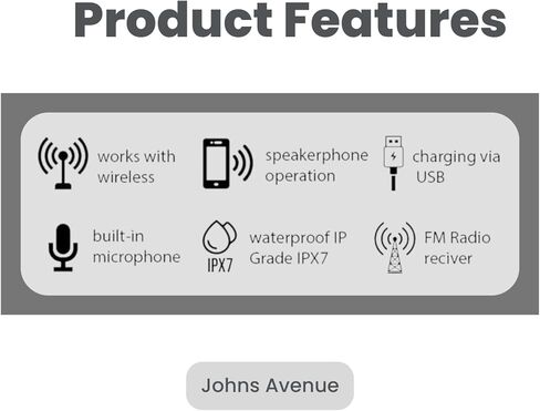 مكبر صوت محمول يعمل بالبلوتوث مع حقيبة سفر، أفضل IPX7 مقاوم للماء، أزواج لاسلكية مع أجهزة بلوتوث، استمتع في حمام السباحة، الشاطئ، التخييم؛ خيار الاقتران TWS- مع حقيبة سفر سوداء in Kuwait