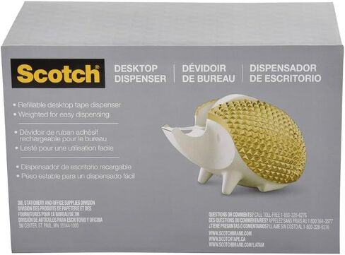Scotch Brand Hedgehog Tape Dispenser, Great for Gift Wrapping, Includes 3/4 in x 350 in Tape Roll (C47-HEDGEHOG-G) in Kuwait