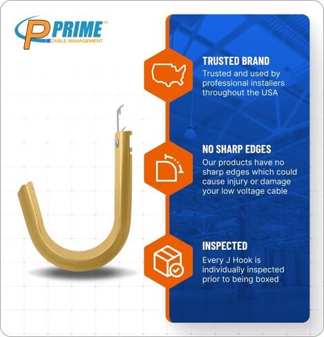 3/4" Heavy Duty Metal Batwing J-Hook Cable & Wire Support Hangers with Bat Wing Clip for Attaching Ceiling Wire & Threaded Rod for Cable Management in Kuwait