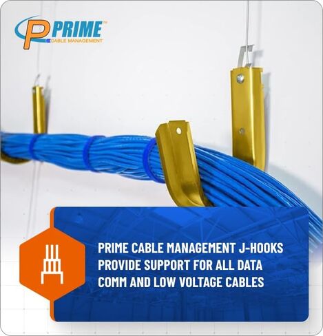 3/4" Heavy Duty Metal Batwing J-Hook Cable & Wire Support Hangers with Bat Wing Clip for Attaching Ceiling Wire & Threaded Rod for Cable Management in Kuwait