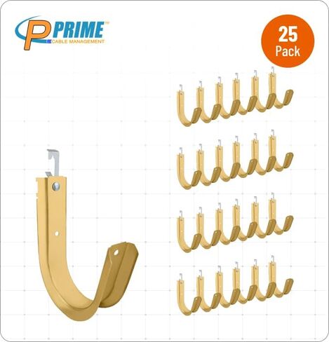 3/4" Heavy Duty Metal Batwing J-Hook Cable & Wire Support Hangers with Bat Wing Clip for Attaching Ceiling Wire & Threaded Rod for Cable Management in Kuwait