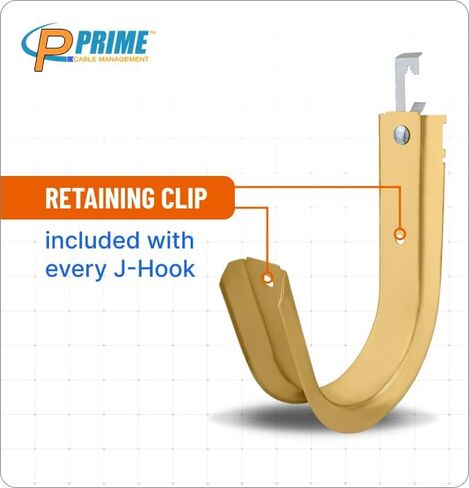 3/4" Heavy Duty Metal Batwing J-Hook Cable & Wire Support Hangers with Bat Wing Clip for Attaching Ceiling Wire & Threaded Rod for Cable Management in Kuwait
