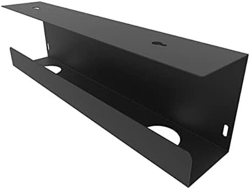 Jingchengmei Under Desk 17-Inch Cable Management Tray, Power Strip Holder, Metal Cord Organizer, Wire Management for Office and Home, Black (UDCMT17In, Black) in Saudi Arabia