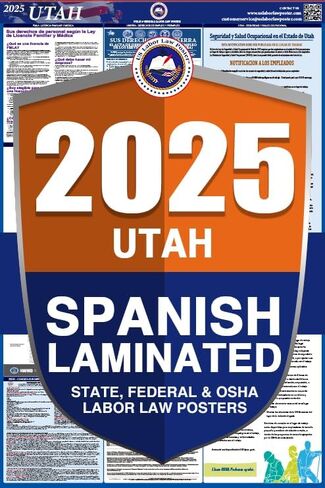 2023 Utah UT All in One Workplace Compliance & Labor Law Poster (Federal State & OSHA) English Laminated in Kuwait