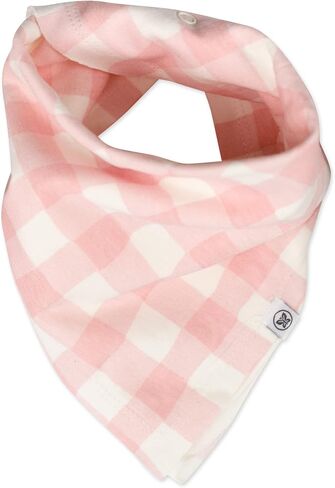 HonestBaby Girls' Organic Cotton Bandana Drool Bib Multipack, 3-Pack Love dot, One Size in Saudi Arabia