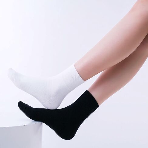 HUGSWEET Soft Cotton Women Socks above Ankle Crew Bootie Socks Cute Lovely Smiley Face Novelty Socks Gifts for Women 5 Pairs in Kuwait
