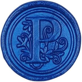 50Pcs Initial Alphabet Wax Seal Stickers, Envelope Seals, Self Adhesive, Envelope Seal Stickers for Wedding Invitation Christmas Valentines Day Birthday (Initial, Bronze, P) in Kuwait