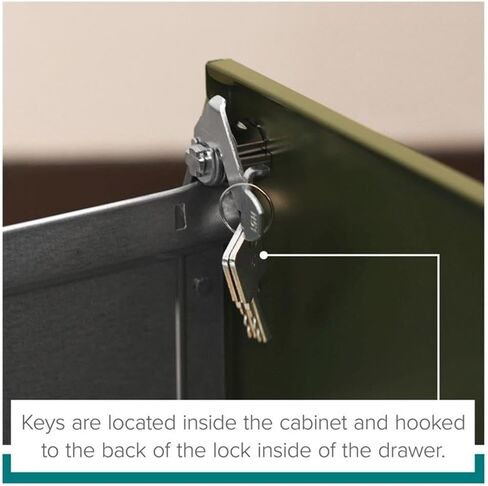 UrbanPro 18". 2 Drawer Metal File Cabinet in Turquoise/White in Kuwait