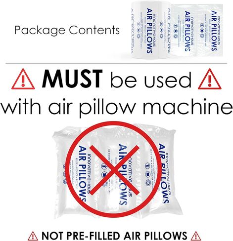 انوفيتيف هاوس لفة وسادة هوائية 4 × 8 انش لملء الفراغ في العبوة. توسيد للشحن والتغليف. لوازم تعبئة رائعة بديلة للفول السوداني والفوم والورق. (590 قدم) in Kuwait