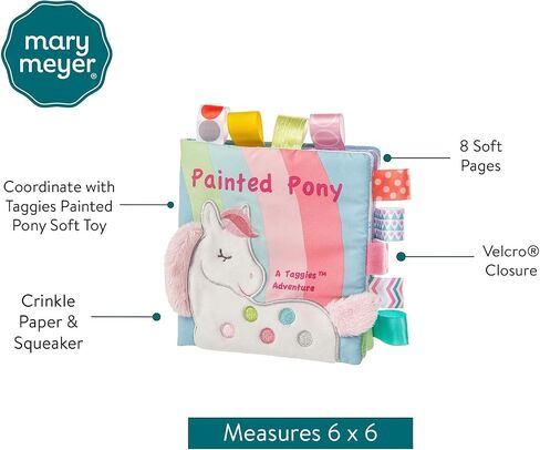Taggies Embroidered Soft Ring Rattle, Painted Pony, 6-Inches in Kuwait