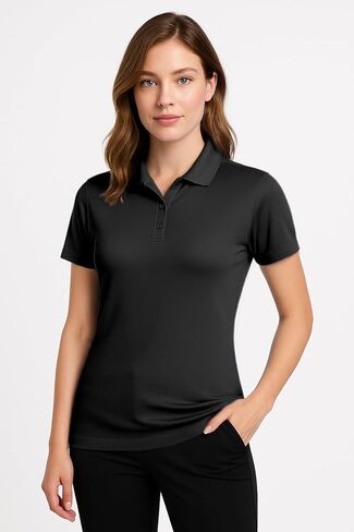 Women's Dry-Fit Golf Polo Shirts 3-Button Golf Polo's in 20 Colors XS-3XL Shirt in Kuwait