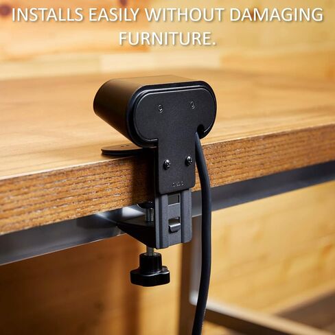 شريط طاقة من Wiremold، شريط طاقة مع USB، شريط طاقة تحت المكتب، شريط طاقة قابل للتركيب، مخرج طاقة للأثاث، 15 أمبير، 2 منافذ، نوع A/C USB، أسود، 6 أقدام in Saudi Arabia