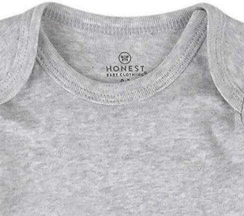 HonestBaby 10-Pack Short Sleeve Bodysuits One-Piece 100% Organic Cotton for Infant Baby Boys, Girls, Unisex, Prep School Rebel Boy, 12 Months in Saudi Arabia