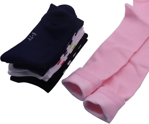 جوارب Ewanastore مكونة من 4 أزواج من القطن السميك طويلة حتى الركبة للأطفال والبنات والأطفال الصغار، 4 مقاسات متوفرة in Saudi Arabia
