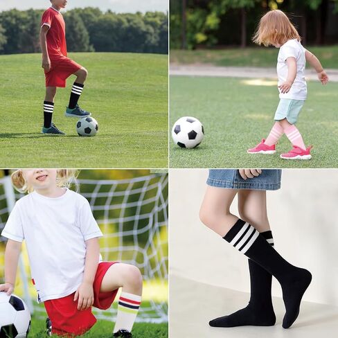 جوارب Ewanastore مكونة من 4 أزواج من القطن السميك طويلة حتى الركبة للأطفال والبنات والأطفال الصغار، 4 مقاسات متوفرة in Saudi Arabia