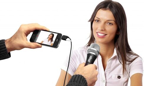 IK Multimedia iRig Mic Handheld Condenser Microphone for Mobile Devices, Metal Housing, 3.5mm Jack for iPhone, iPad, iPod Touch, and Android Devices Plus Headphone Output in Saudi Arabia